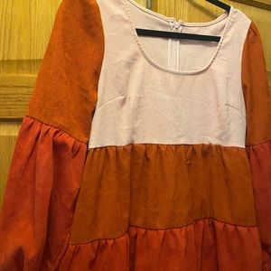 Boutique corduroy color block dress